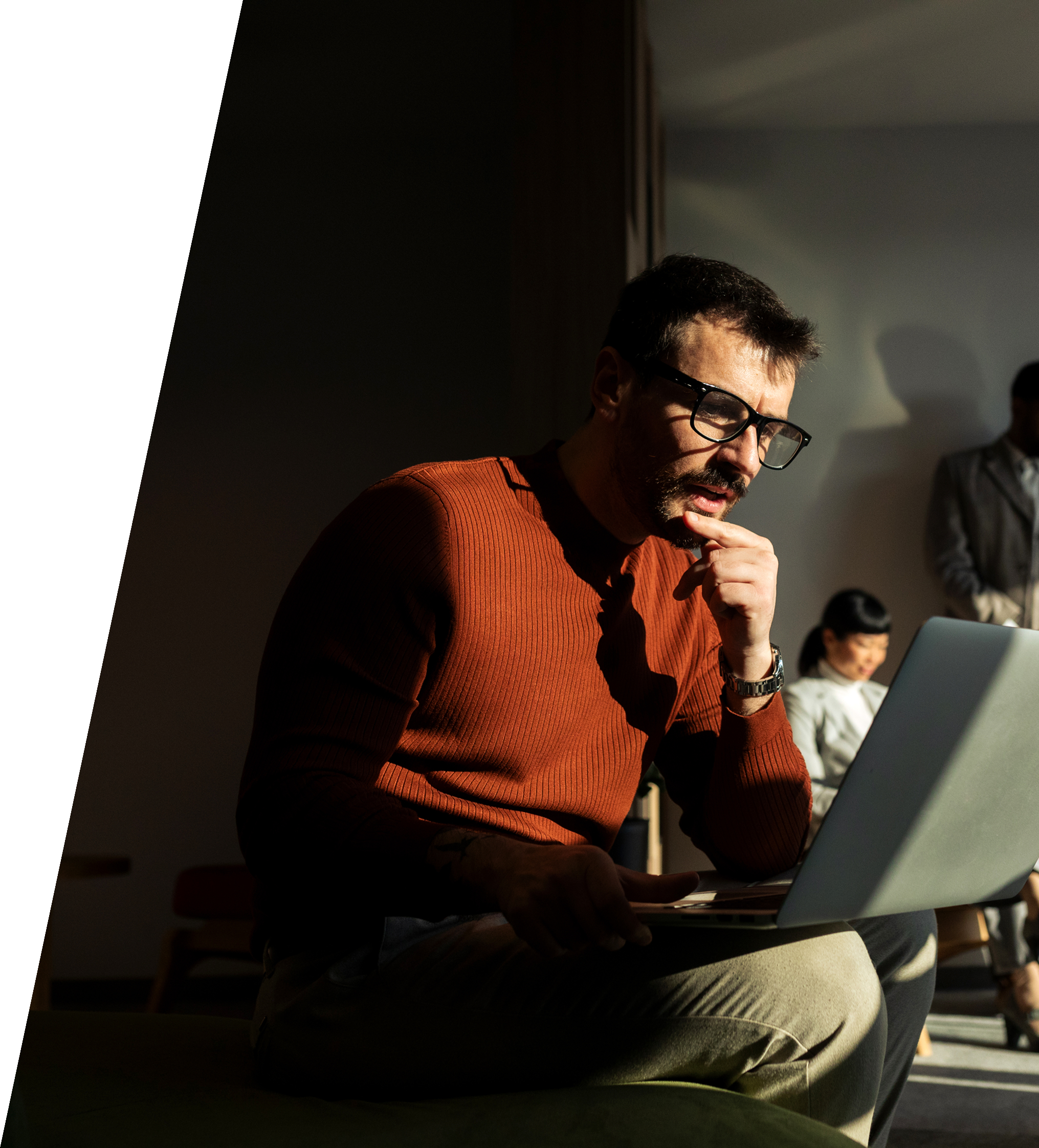 Team collaborating in an office